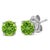 Encapsulate timeless elegance with these 14K White Gold stud earrings, each graced with a meticulously color-treated,...