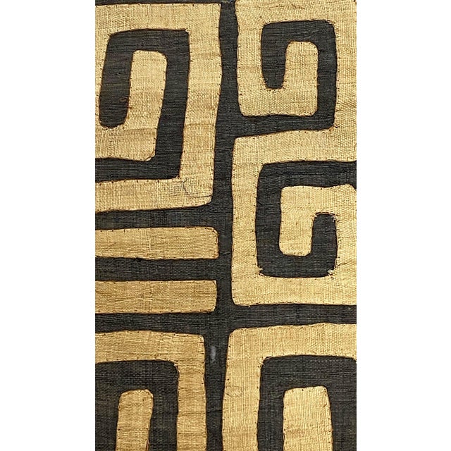 African Wall Hanging Kuba Cloth Raffia /Textile Zaire 119" For Sale - Image 4 of 6
