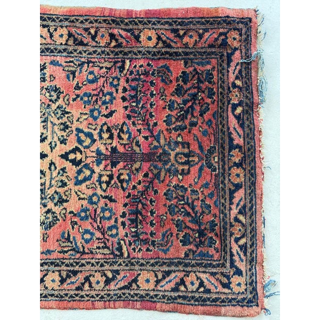 1930s Plush Flourishing Painted Sarouk Runner Botanical Garden Rug 2.10 x 12 For Sale In Milwaukee - Image 6 of 11