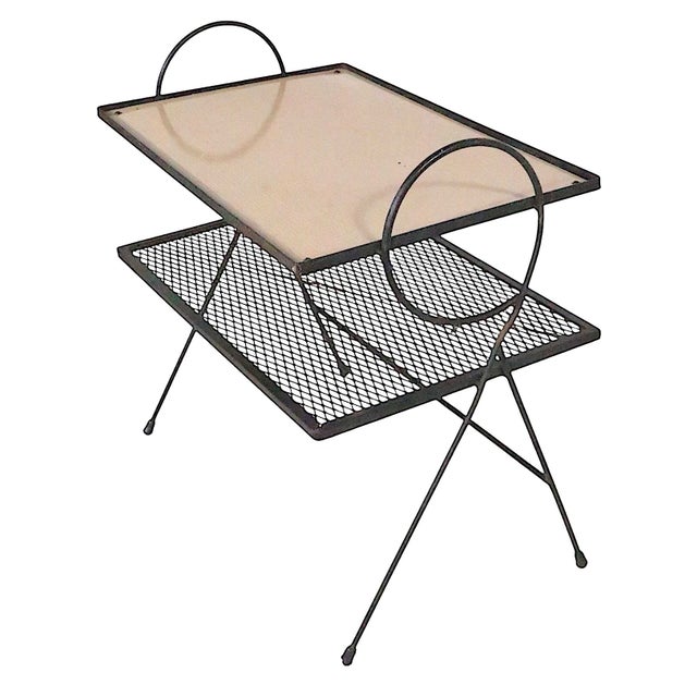George Nelson Mid Century Wrought Iron Table Stand For Sale - Image 4 of 10