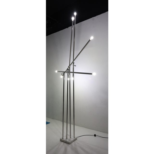 Silver Monumental 'Giraffa' Floor Lamp by Sergio Moscheni for Selenova For Sale - Image 8 of 11