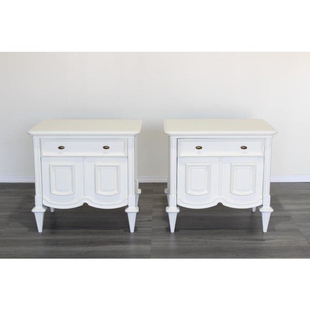Mid Century Modern Cream Nightstands, a Pair Chairish