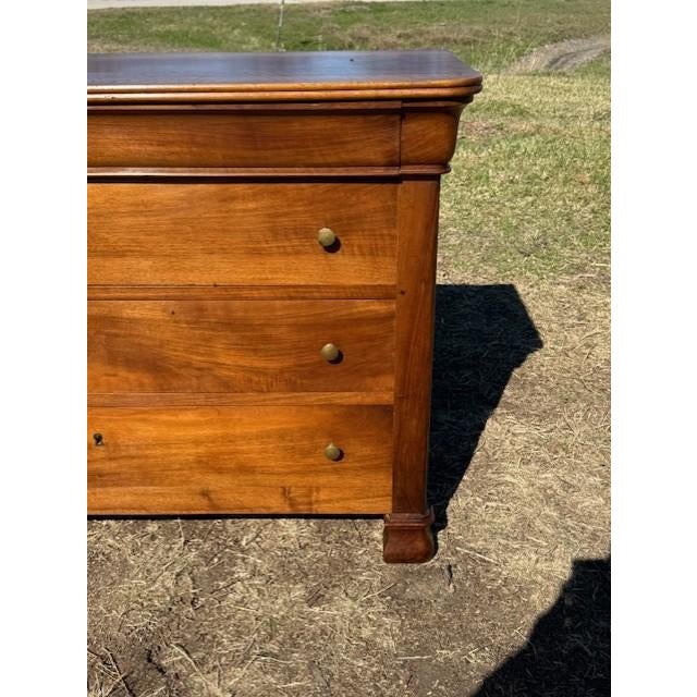 Large 19th Century Louis Philippe Solid Walnut Chest of Drawer / Commodes For Sale - Image 13 of 18