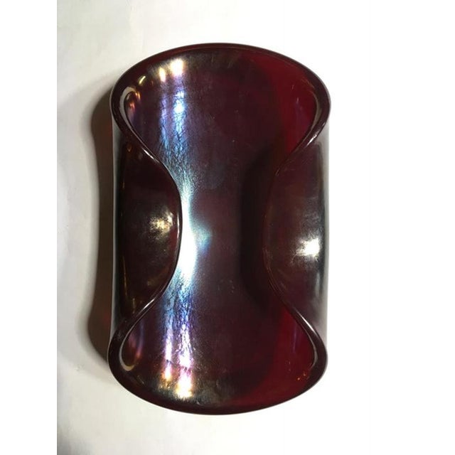 Glass Mid-Century Modern Rubin Color Blown Paste Glass Bowl, Italy, 1960s For Sale - Image 7 of 18