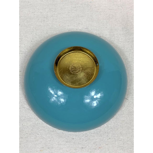 Metal Vintage Steinbock Enameled Bowl For Sale - Image 7 of 9