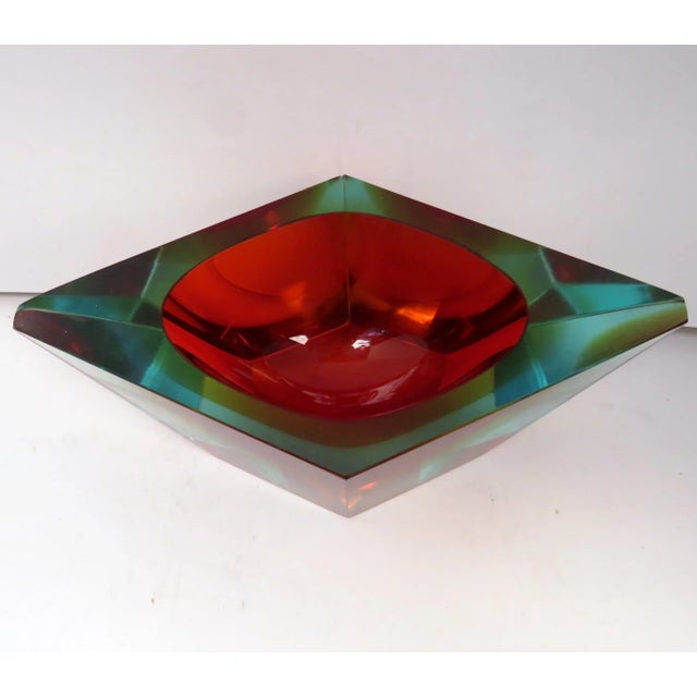 Glass Mid 20th Century Mandruzzato Ruby Sommerso Bowl For Sale - Image 7 of 10