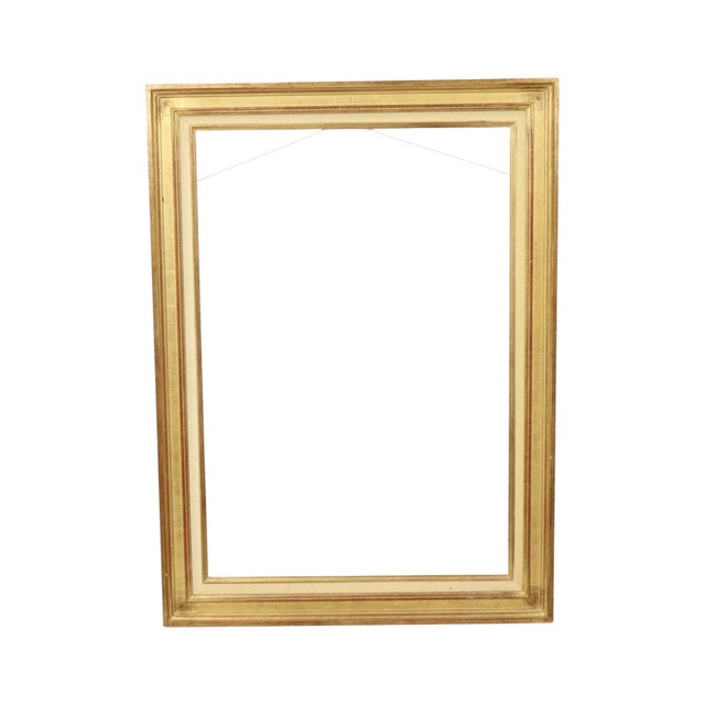 Sleek Gold Wooden Painting Frame For Sale - Image 15 of 15