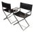Pair of Vintage Chrome and Naugahyde Director's Chairs by Robert Kjer Jakobsen For Sale