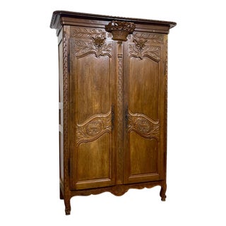 Oak Wardrobe, Normandy, France, 19th Century For Sale