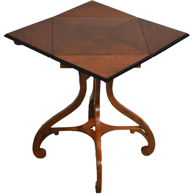 Vintage Georgian Handkerchief Drop Leaf Side Table by Baker Furniture - Single For Sale - Image 12 of 12