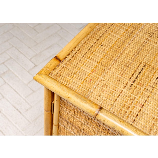 Wood 1970s Dal Vera Cane & Bamboo Cabinet For Sale - Image 7 of 13