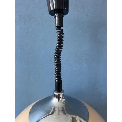 Beige Vintage Space Age Mushroom Pendant Lamp from Dijkstra For Sale - Image 8 of 12