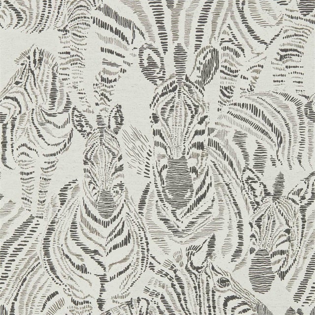 Harlequin Nirmala Wallpaper in Chalk/Ebony For Sale