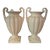 Pair of Vintage Cream Ceramic Vases For Sale