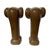 Vintage Mid Century Modern Ceramic Elephant Bookends - Glazed Brown - Pair For Sale - Image 4 of 5