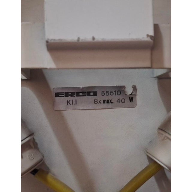 Large Oval Illuminated Wall Mirror in Melted Ice Acrylic from Erco, 1970s For Sale - Image 6 of 9