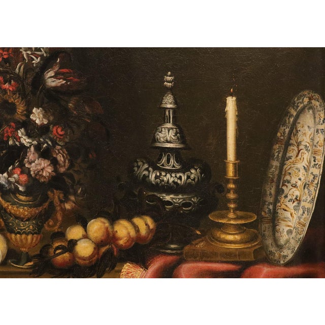 Baroque Antonio Tibaldi, Still Life 1670, Oil on Canvas For Sale - Image 3 of 15
