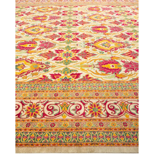 Solo Rugs Mogul, One-of-a-Kind Hand-Knotted Area Rug - Ivory, 12' 2" x 17' 5" For Sale - Image 4 of 8