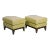 Pr. Leather Ottomans on Solid Wood Base C 1970/1980's For Sale