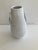 1980s White Glazed Tall Vase With Braided Handles For Sale - Image 5 of 9