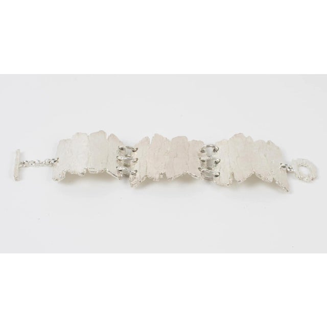 Silver Biche de Bere Paris Brutalist Silver Plate Link Bracelet For Sale - Image 8 of 9