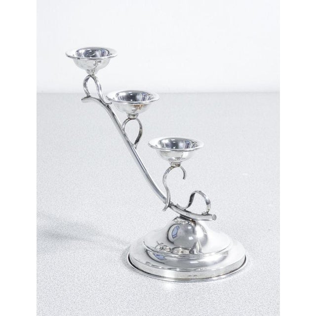 800 Silver Candelabra with Three Lights For Sale - Image 4 of 16