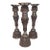 Late 20th Century Ornate Maitland-Smith Hand-Carved Candle Holders ~ Set of 3 For Sale