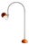 Orange Arc Floor Lamp attributed to Cosack, 1972 For Sale