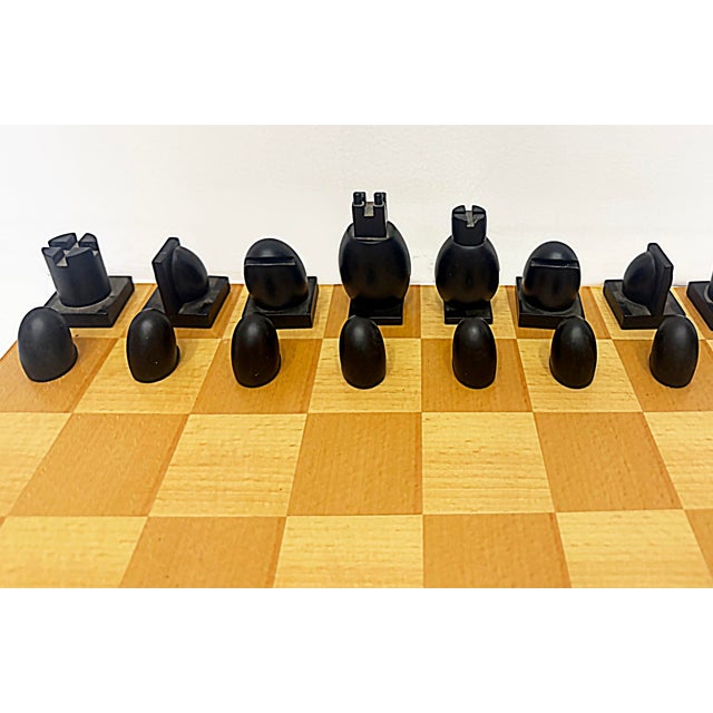 Michael Graves Vintage Post Modern Michael Graves Chess Set, Maple Board For Sale - Image 4 of 9