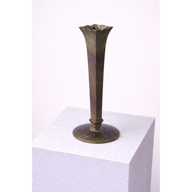 1930s Swedish Art Deco Bronze Vase from GAB Guldsmedsaktiebolaget, 1930s For Sale - Image 5 of 7
