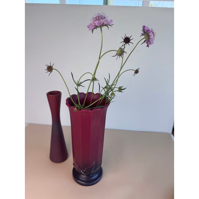 Eggplant Weller Loru Mulberry Vase For Sale - Image 8 of 8