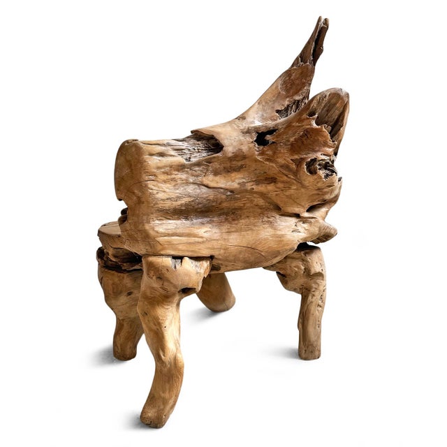 Vintage Organic Modern Teak Root Chair For Sale In Los Angeles - Image 6 of 6