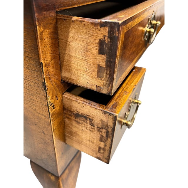 Vintage Burlwood Four Drawer Server Table For Sale - Image 6 of 8