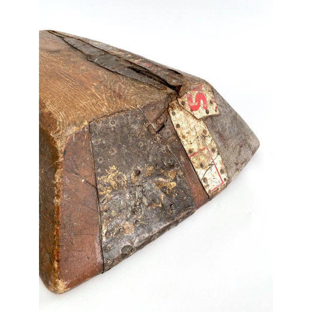 Rustic Turkish Wood Dough Bowl For Sale - Image 10 of 12