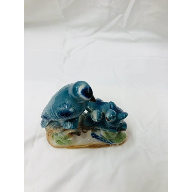 Mid 20th Century Mid Century Blue Bird Family Figurine For Sale - Image 5 of 7