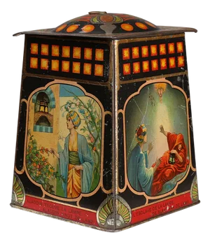 Antique Art Nouveau Tin Box by De Beuckerlaer, 1890s