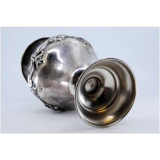 Silver Jug with Round Base and Relief For Sale - Image 6 of 11