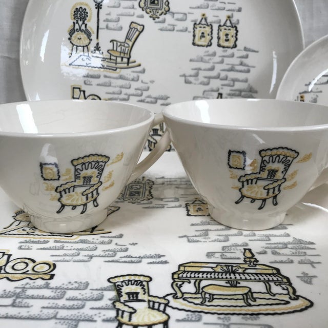 1950s Marcrest Stetson 'Gay Nineties' Dinnerware - Set of 17 For Sale - Image 4 of 8