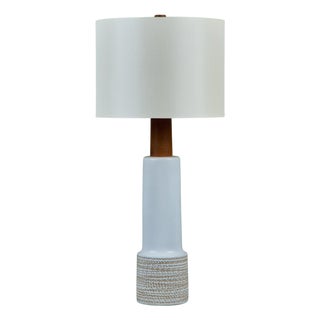 1950s Gordon and Jane Martz Oversized White Ceramic Table Lamp For Sale