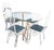 Modern Round Table and Chairs, Set of 5 For Sale