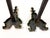 Metal French Louis XV Style Bronze Andirons, 1800s, Set of 2 For Sale - Image 7 of 11