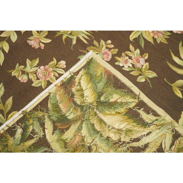 Green Aubusson Rug 9' X 12' For Sale - Image 8 of 8