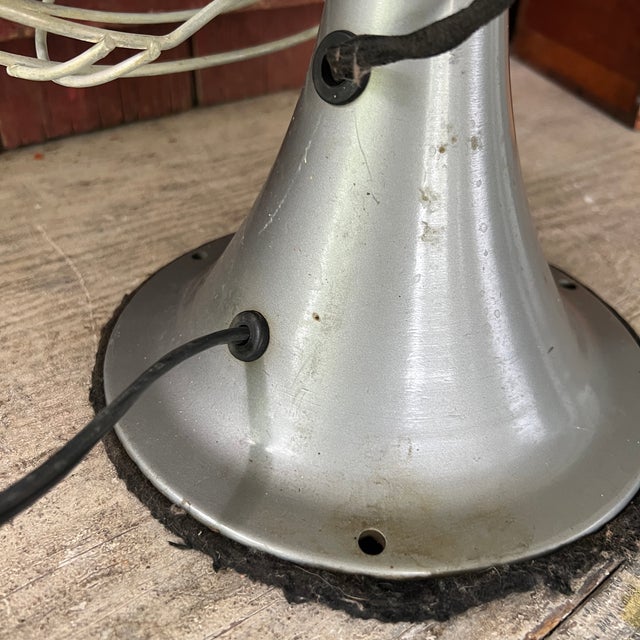 Vintage Emerson Electric 16" Oscillating Metal Desk Fan Fully Functional For Sale - Image 17 of 17