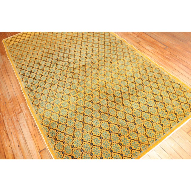 Textile Vintage Yellow Turkish Konya Rug - 4'3" x 7'5" For Sale - Image 7 of 10