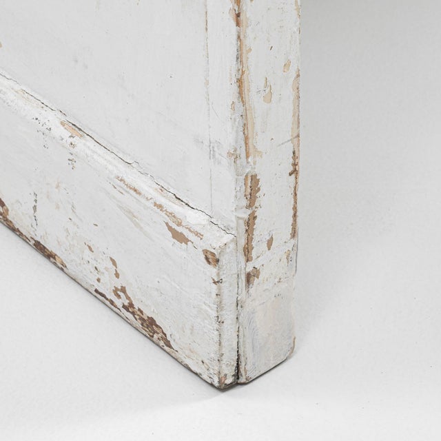 1900s French Wood White Patinated Shop Counter With Marble Top For Sale - Image 13 of 18