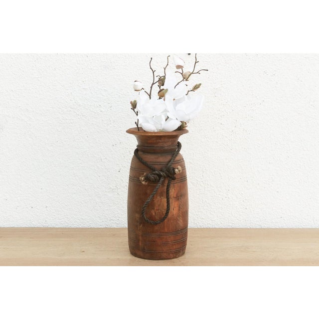 Slim Antique Wooden Milk Pot For Sale In Los Angeles - Image 6 of 6