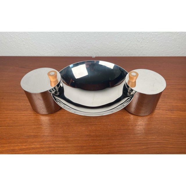 Postmodern German Cycla Design Series Stainless Steel Bowl with Lids by Peter Maly for Wilkens, 1980s For Sale - Image 14 of 14