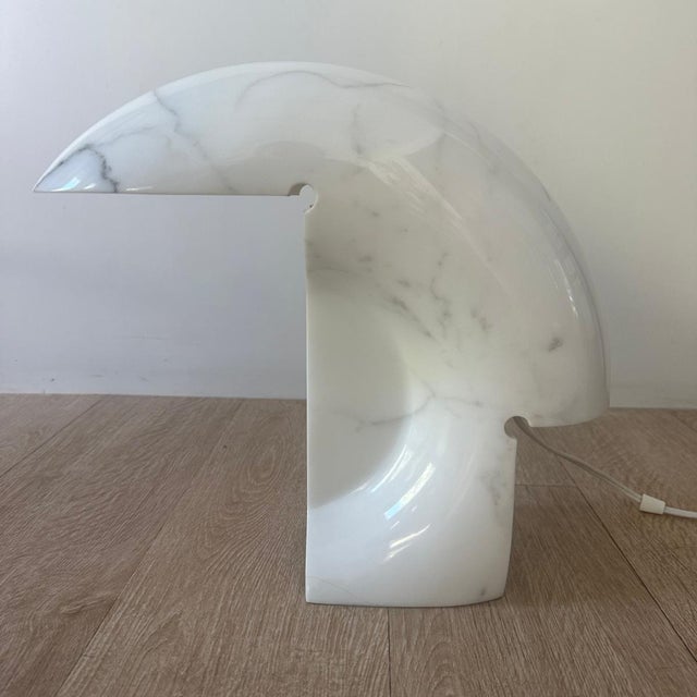 1960s Flos Lighting Biagio Table Lamp White/Matte For Sale In Miami - Image 6 of 8
