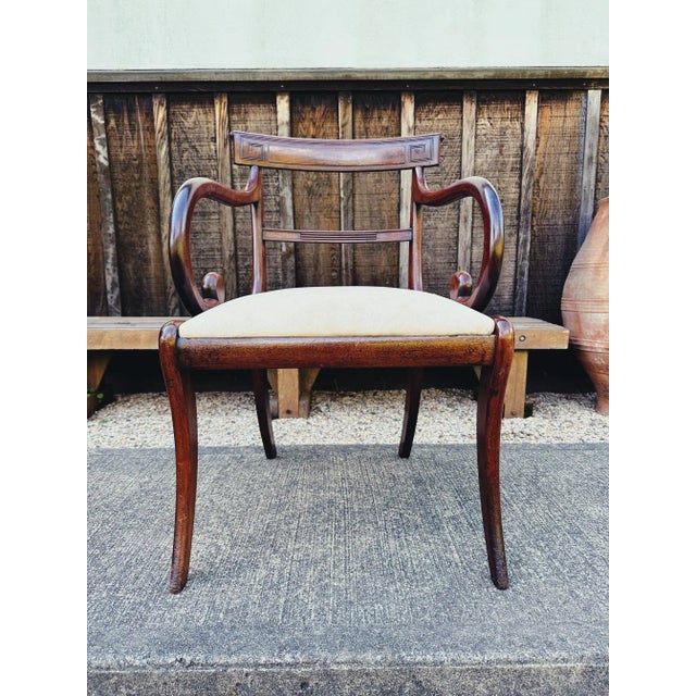 Wood 19th Century Mahogany Armchair For Sale - Image 7 of 12
