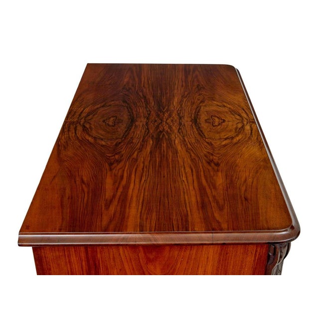 swedish 19th century burr walnut chest of drawers circa 1870. Good quality 4 drawer chest of drawers with burr walnut...